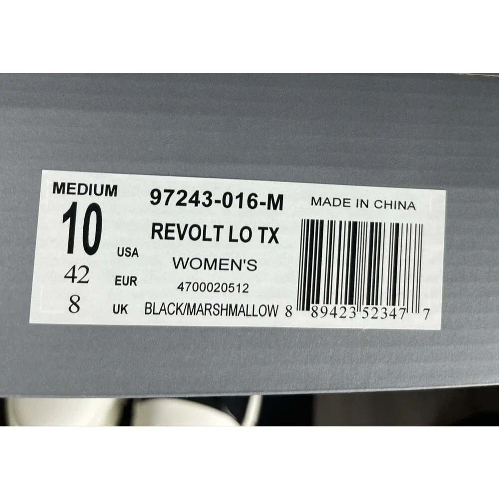 Palladium Women's Revolt Lo TX Shoe Platform Black Marshmallow Size 10 NEW